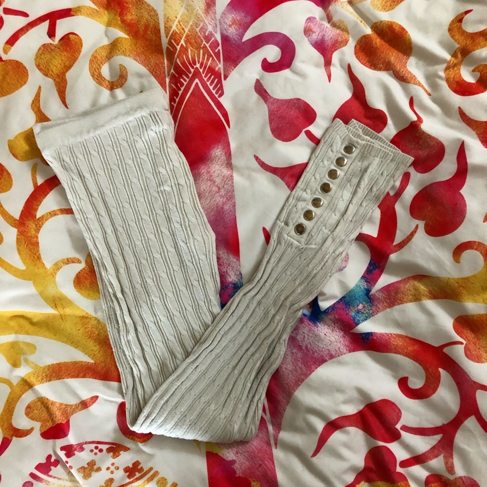 White sweater leggings